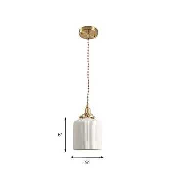 BAYCHEER Modern Ribbed Ceramic Pendant Lights