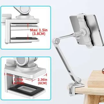 AboveTEK iPad Desk Mount - Adjustable Tablet Holder for All Devices