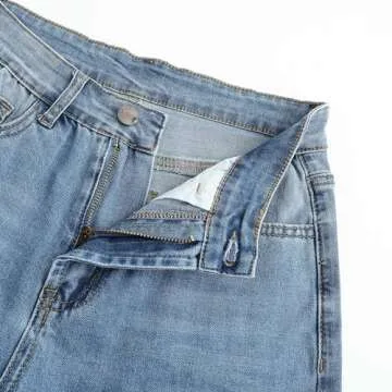 THUNDER STAR Women's High Waisted Wide Leg Jeans  Stretchy