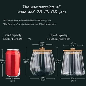 Stylish Airtight Glass Storage Jars with Bamboo Lid Set