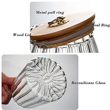 Stylish Airtight Glass Storage Jars with Bamboo Lid Set