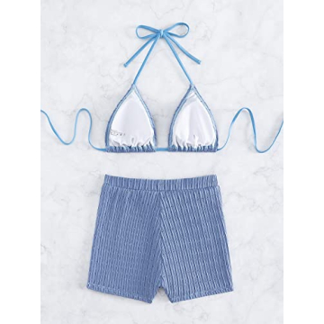 COZYEASE Women’s Stylish Halter Bikini Set for Comfort