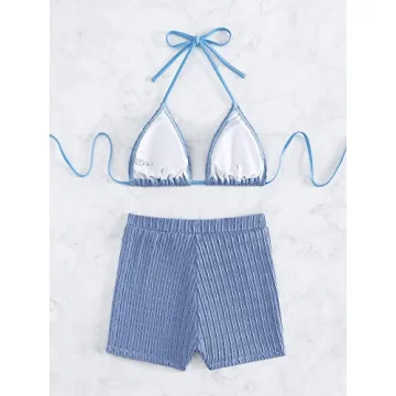 COZYEASE Women’s Stylish Halter Bikini Set for Comfort