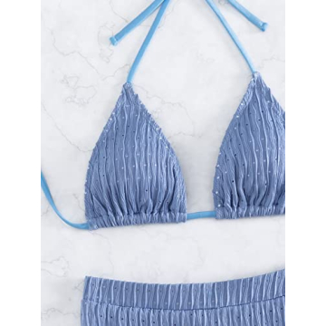 COZYEASE Women’s Stylish Halter Bikini Set for Comfort