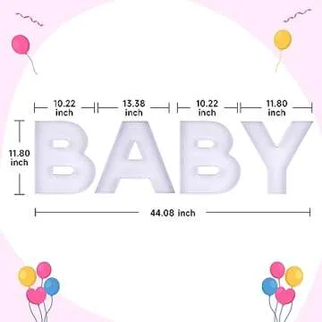 VLN DESIGNS Baby Letter Boxes - Gender Reveal Decor, Fillable Cardboard Letters for Charcuterie Boar...