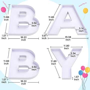 VLN Baby Letter Boxes for Gender Reveal and Showers