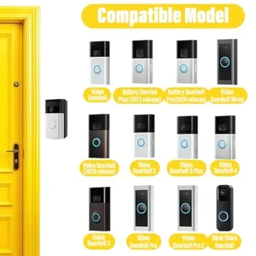 Adjustable Angle Mount for Ring Video Doorbells 30-55 Degrees