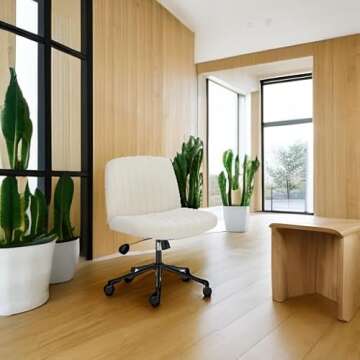 OLIXIS Criss Cross Legged Chairs with Wheels - Stylish & Functional Home Office Seating