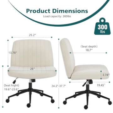 Comfortable Height Adjustable OLIXIS Criss Cross Chair