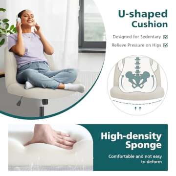 Comfortable Height Adjustable OLIXIS Criss Cross Chair