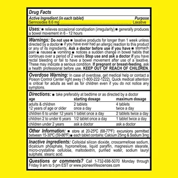 GenCare Senna Laxative 600 Tablets Natural Constipation Relief