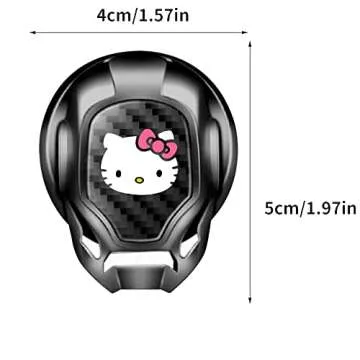 ERPAR for Hello Kitty Car Engine Start Button Cover General Motors Ignition Switch Decorative Cover, auto Interior Ignition Accessories, (ERPAR-101)