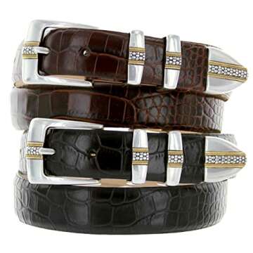 Milan Designer Golf Dress Belt in Genuine Leather 30mm Wide