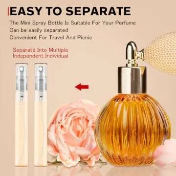 Csdtylh Mini Spray Bottle 10ml, Refillable Glass Spray Bottle, Glass Bottle Atomizer, Perfume Mouthwash Atomizer for Cleaning Refillable Container for Travel, Essential Oils, Perfume 40 Pcs, 10ml