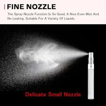 Csdtylh Mini Spray Bottle 10ml, Refillable Glass Spray Bottle, Glass Bottle Atomizer, Perfume Mouthwash Atomizer for Cleaning Refillable Container for Travel, Essential Oils, Perfume 40 Pcs, 10ml