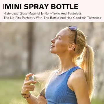 Csdtylh Mini Spray Bottle 10ml, Refillable Glass Spray Bottle, Glass Bottle Atomizer, Perfume Mouthwash Atomizer for Cleaning Refillable Container for Travel, Essential Oils, Perfume 40 Pcs, 10ml