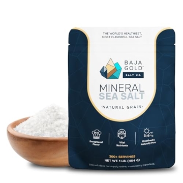 Baja Gold Mineral Sea Salt - Natural Grain Crystals, 1 lb