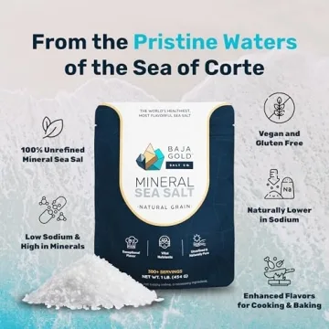 Baja Gold Mineral Sea Salt 1 lb Natural Crystals