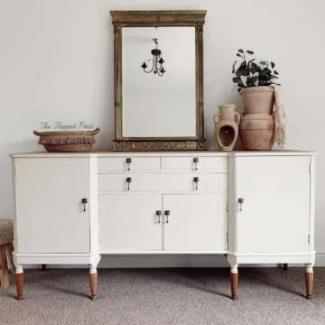 Dixie Belle Paint Company Chalk Finish Furniture Paint | Drop Cloth (16oz) | Matte Linen White Chic Chalk Mineral Paint | DIY Furniture Paint