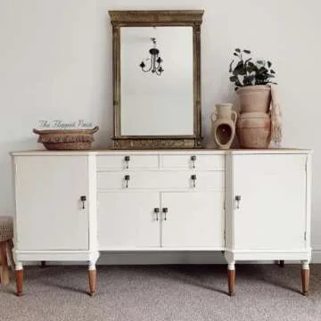 Dixie Belle Paint Company Chalk Finish Furniture Paint | Drop Cloth (16oz) | Matte Linen White Chic Chalk Mineral Paint | DIY Furniture Paint