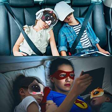 Cute Animal Sleep Masks for Kids | Tphon 4 Pack