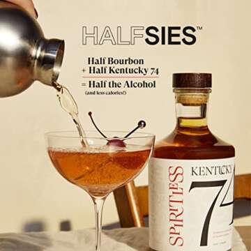SPIRITLESS Kentucky 74 Non-Alcoholic Bourbon Whiskey Spirit, Distilled Ingredient for Cocktails, Mad...