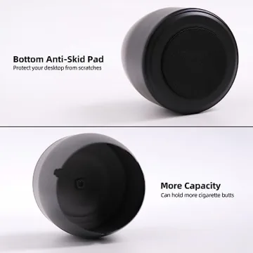 Durable Stainless Steel Smokeless Ashtray for Indoor Outdoor Use