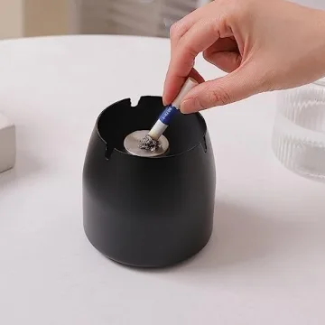 Durable Stainless Steel Smokeless Ashtray for Indoor Outdoor Use