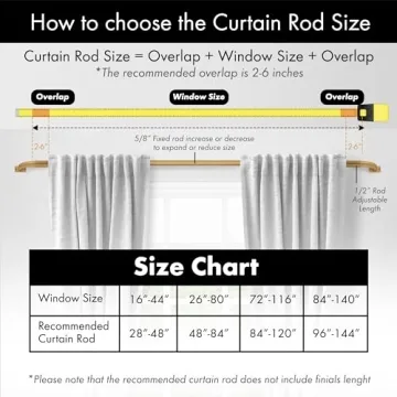 MERIVILLE Adjustable Wrap Around Blackout Curtain Rod