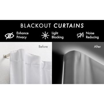 MERIVILLE Adjustable Wrap Around Blackout Curtain Rod