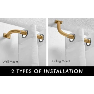 MERIVILLE Adjustable Wrap Around Blackout Curtain Rod