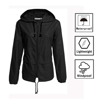 Hount Women's Lightweight Packable Rain Jacket for Outdoor Fun