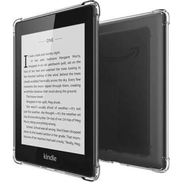 Clear Case for 6.8" Kindle Paperwhite 11th Generation 2021 and Signature Edition TPU Back Cover, Bumper Corners Slim Protective Case for 11th Gen Kindle Paperwhite- Transparent (Transparent)