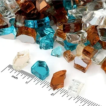 Skyflame Fire Glass for Fire Pit 10-Pound Blend 1/4 Inch