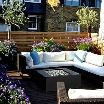 Skyflame Fire Glass for Fire Pit 10-Pound Blend 1/4 Inch