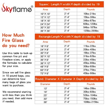 Skyflame Fire Glass for Fire Pit 10-Pound Blend 1/4 Inch