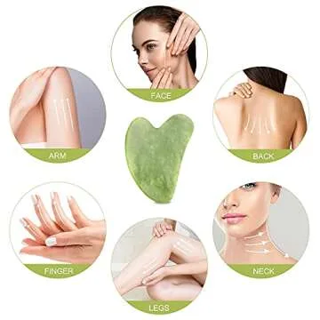 ZEEFAN Gua Sha Massage Tool for Skin & Relaxation
