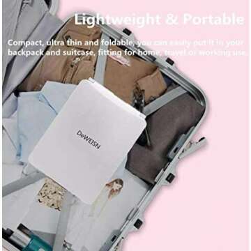 Compact Lighted Makeup Mirror - 72 LEDs, USB Rechargeable