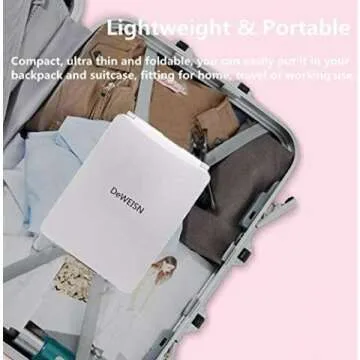 Compact Lighted Makeup Mirror - 72 LEDs, USB Rechargeable
