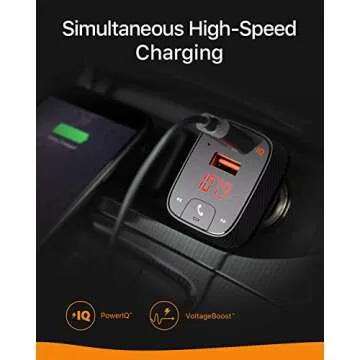 ROAV SmartCharge F2 Bluetooth FM Transmitter, Wireless Audio Adapter and Receiver, Car Charger with Bluetooth, Car Locator, App Support, 2 USB Ports, PowerIQ