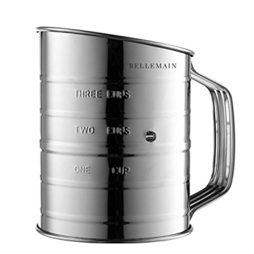 Bellemain 3 Cup Stainless Steel Flour Sifter for Effortless Baking