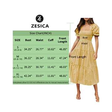 ZESICA Bohemian Summer Ruffle Beach Midi Dress