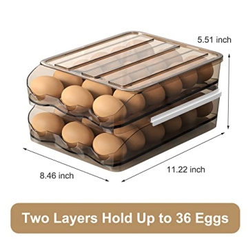 Siewl Egg Container for 36 Eggs, Stackable and Durable