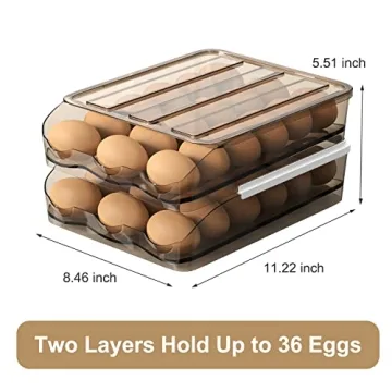 Siewl Egg Container for 36 Eggs, Stackable and Durable