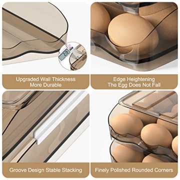 Siewl Egg Container for 36 Eggs, Stackable and Durable