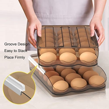 Siewl Egg Container for 36 Eggs, Stackable and Durable