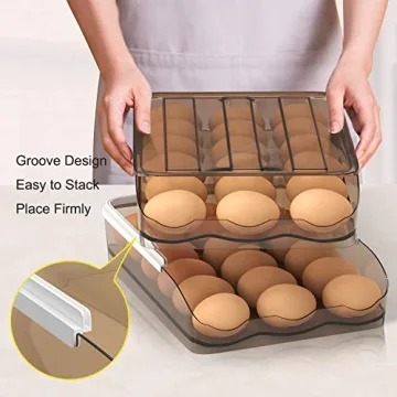 Siewl Egg Container for 36 Eggs, Stackable and Durable