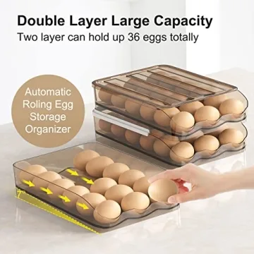 Siewl Egg Container for 36 Eggs, Stackable and Durable