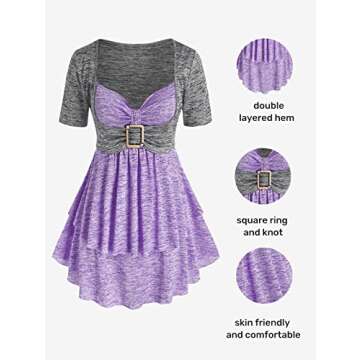 ROSE GAL Plus Size Floral Tee for Stylish Everyday Wear