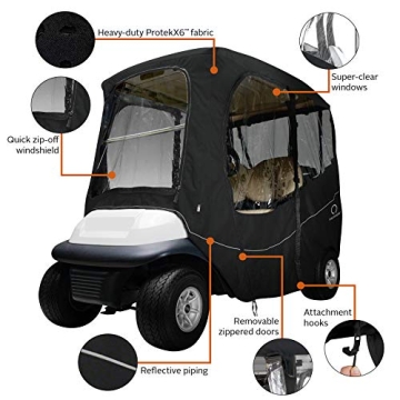 Deluxe Golf Cart Enclosure Weather Protection Clear Windows